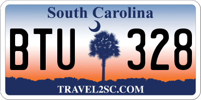SC license plate BTU328