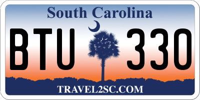 SC license plate BTU330