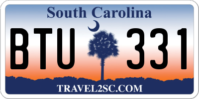 SC license plate BTU331