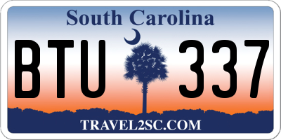 SC license plate BTU337
