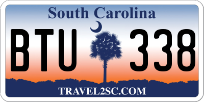 SC license plate BTU338