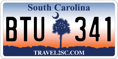 SC license plate BTU341