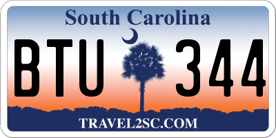SC license plate BTU344