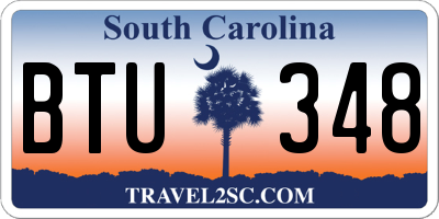 SC license plate BTU348