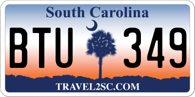 SC license plate BTU349