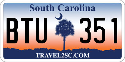 SC license plate BTU351