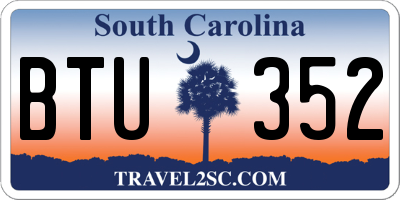 SC license plate BTU352