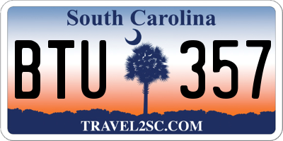 SC license plate BTU357