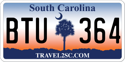 SC license plate BTU364