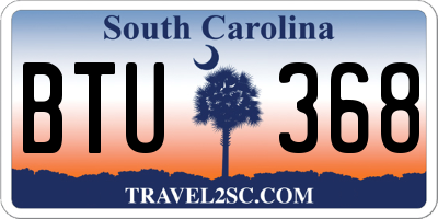 SC license plate BTU368