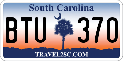 SC license plate BTU370