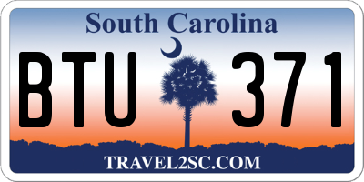 SC license plate BTU371
