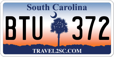 SC license plate BTU372