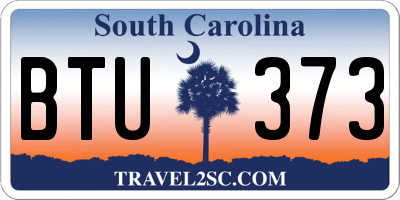 SC license plate BTU373