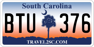 SC license plate BTU376