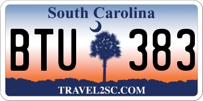 SC license plate BTU383