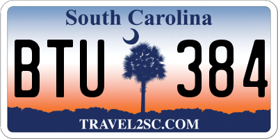 SC license plate BTU384