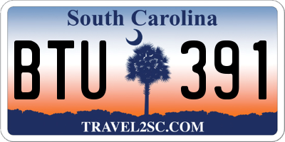 SC license plate BTU391