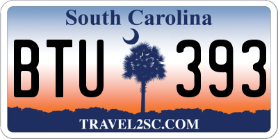 SC license plate BTU393