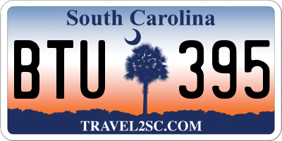 SC license plate BTU395