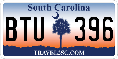 SC license plate BTU396