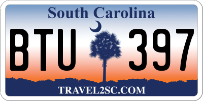 SC license plate BTU397