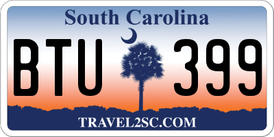 SC license plate BTU399