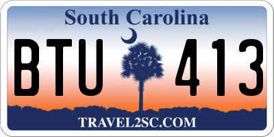 SC license plate BTU413