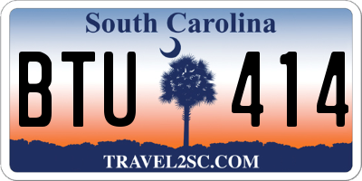 SC license plate BTU414