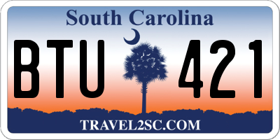 SC license plate BTU421
