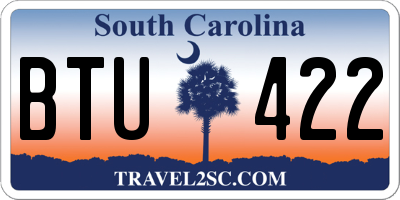 SC license plate BTU422