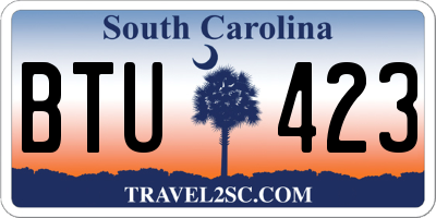 SC license plate BTU423