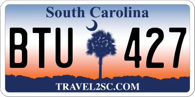SC license plate BTU427
