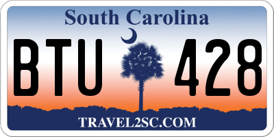 SC license plate BTU428
