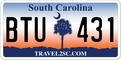 SC license plate BTU431