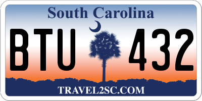 SC license plate BTU432