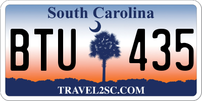 SC license plate BTU435