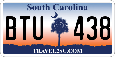 SC license plate BTU438