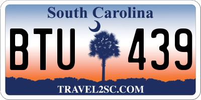 SC license plate BTU439