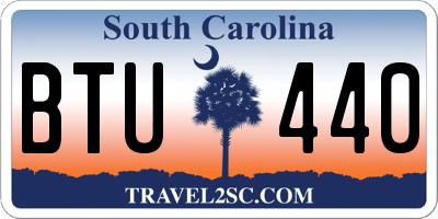 SC license plate BTU440