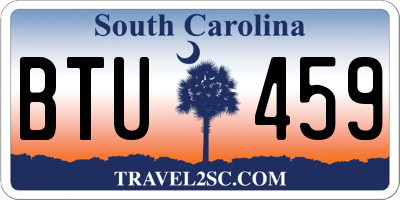 SC license plate BTU459