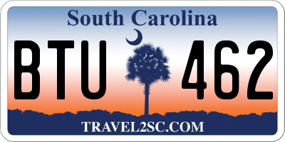 SC license plate BTU462