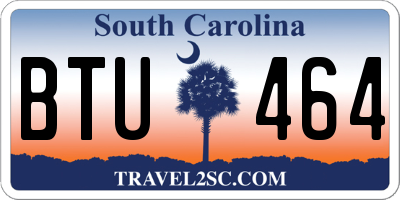 SC license plate BTU464