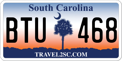 SC license plate BTU468