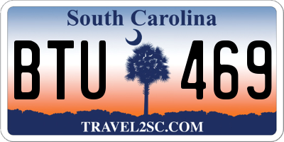 SC license plate BTU469