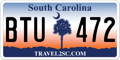 SC license plate BTU472