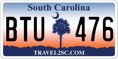SC license plate BTU476