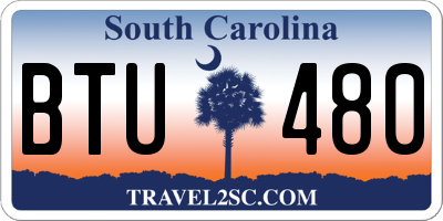 SC license plate BTU480