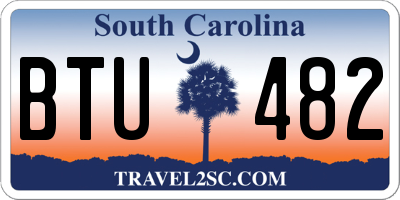 SC license plate BTU482