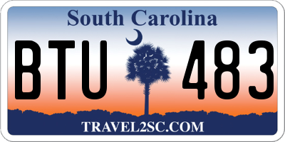 SC license plate BTU483